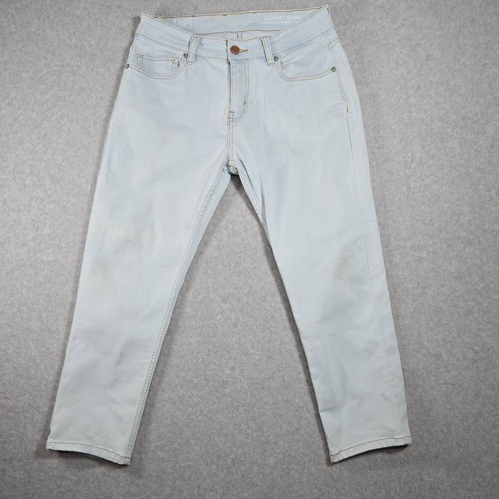 Mugsy Jeans FLX4NUL Stretch Women's 30x30 (30x34) short Lightest Blue Jeans